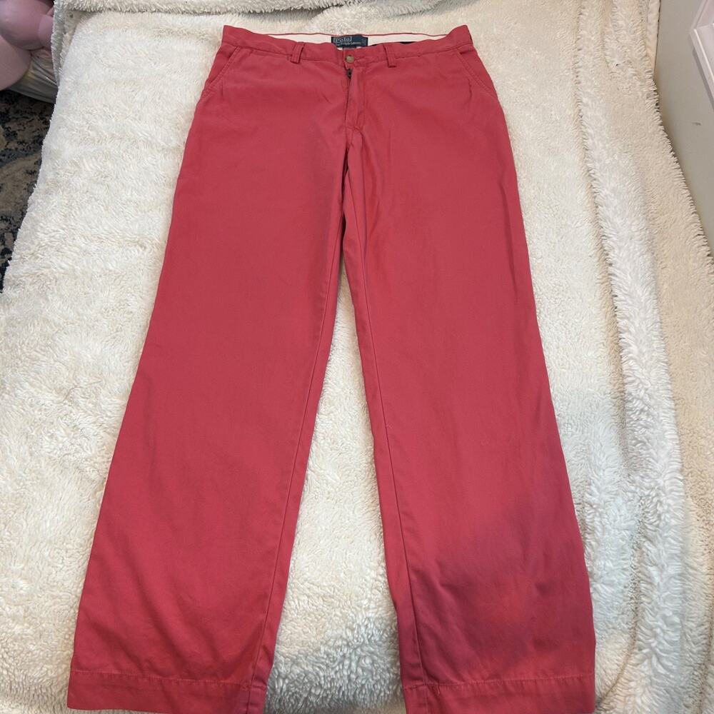 VTG Polo Ralph Lauren Mens 34x32 Suffield Chino Straight Fit Preppy Country Club - Picture 2 of 7